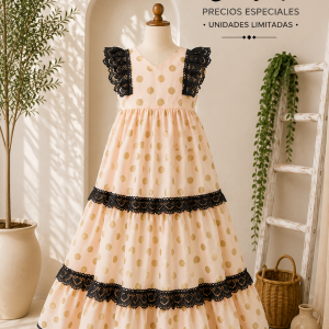 Traje Lunares Dorados y negro